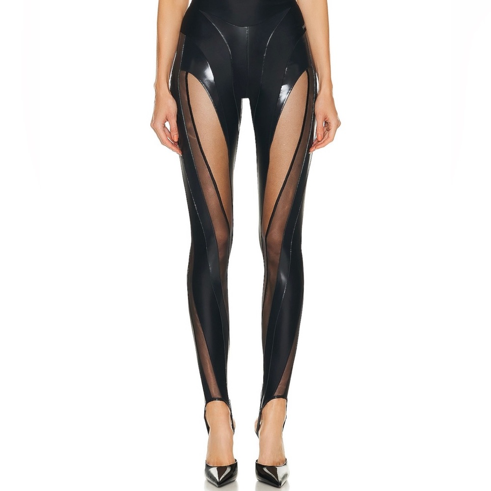 Mugler Illusion Legging in Black & Black